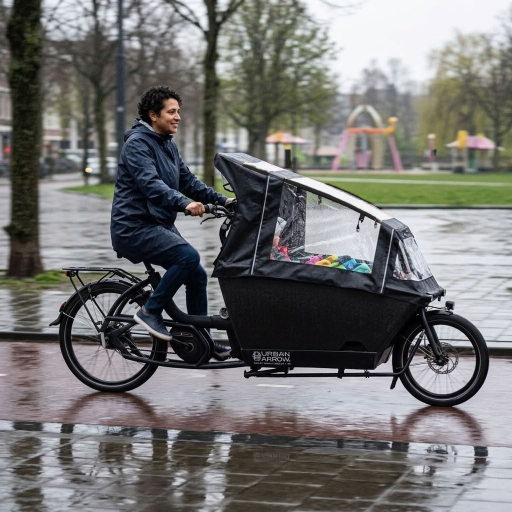 Regenverdeck passend für Urban Arrow Family komplett schwarz